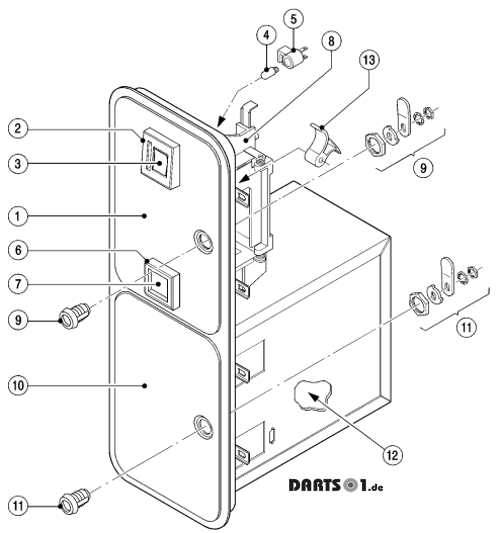 Dart-Automat-Muenztuer