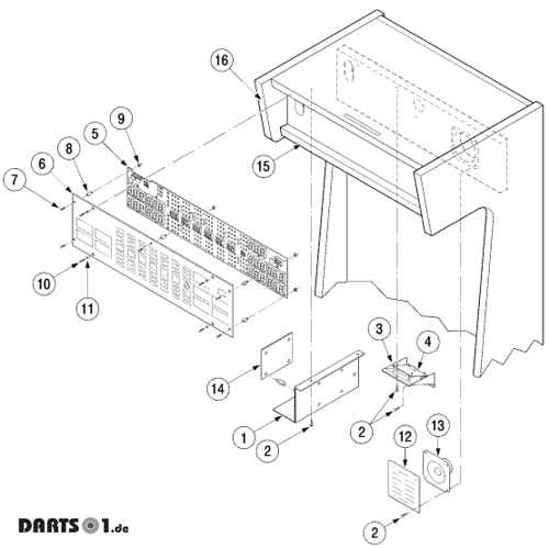 Dart-Automaten-Oberteil