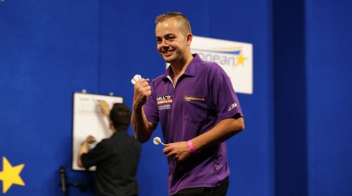 Jan Dekker erreichte beim European Darts Grand Prix im Mai 2017 das Viertelfinale