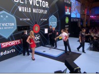 Adrian Lewis und Gerwyn Price auf der World Matchplay Bühne