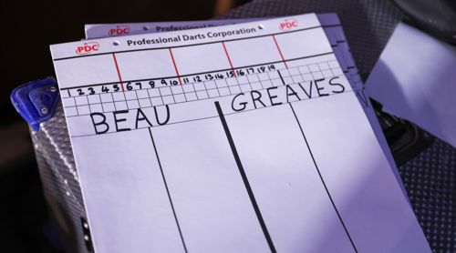 Auf diesem Scoresheet tragen die Schreiber die Punkte ein