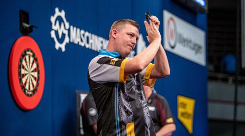 Chris Dobey klatscht in die Hände
