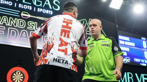 Damon Heta wirft Michael van Gerwen aus dem Grand Slam