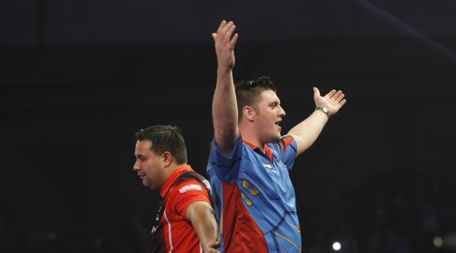 Daryl Gurney und Jermaine Wattimena lieferten sich ein Duell auf höchstem Niveau