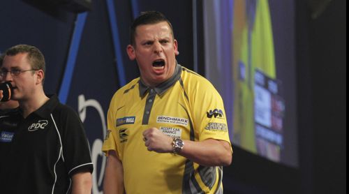 Dave Chisnall gewann sein Auftaktmacht bei der PDC Darts WM 2017 gegen Rowby-John Rodriguez, jedoch knapp