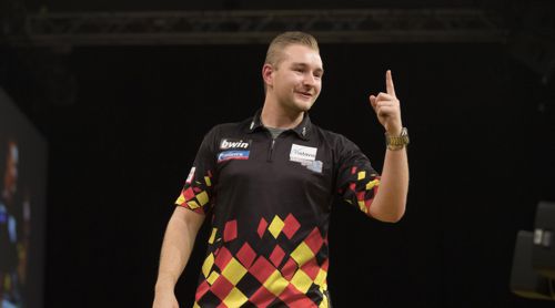 Dimitri Van den Bergh mit dem 9-Darter