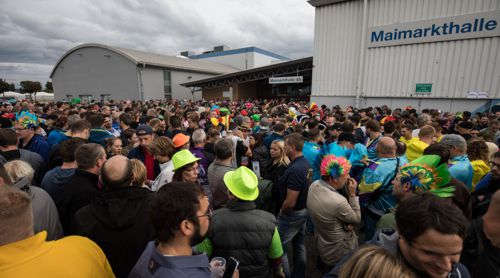 Die Maimarkthalle in Mannheim ist Austragungsort des German Darts Grand Prix