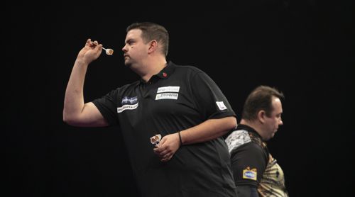 Gabriel Clemens spielte erstmals beim Grand Slam of Darts
