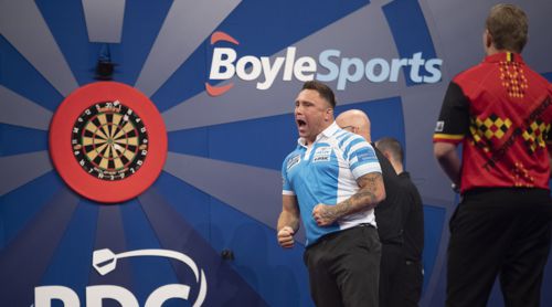 Gerwyn Price siegt klar gegen Dimitri Van den Bergh