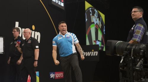 Gerwyn Price bei einer seiner Jubelorgien