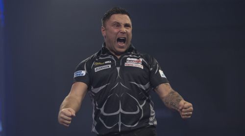 Gerwyn Price kraftstrotzend