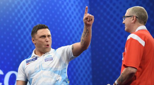 Gerwyn Price besiegt Paul Hogan bei den UK Open