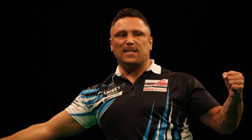 Gerwyn Price mit der Faust des Siegers