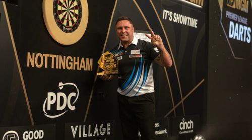 Gerwyn Price mit seinem zweiten Tagessieg