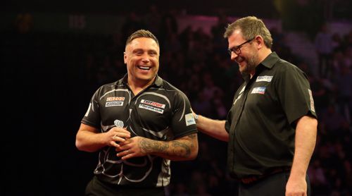 James Wade und Gerwyn Price haben gut lachen