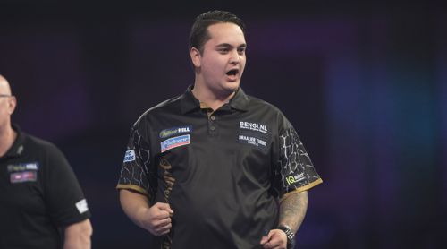 Jeffrey de Zwaan setzte sich in der ersten Runde der Darts WM 2019 durch