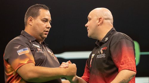 Jermaine Wattimena und Jamie Hughes Darts-EM