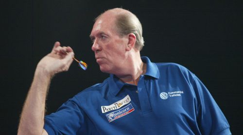 John Lowe mit seinem unnachahmlichen Wurfstil