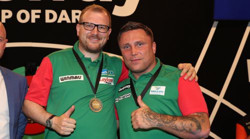Gerwyn Price und Mark Webster vertraten Wales beim World Cup of Darts