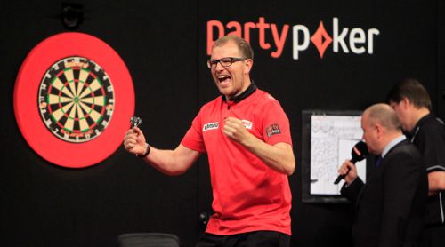 Mark Webster beim PDC World Grand Prix