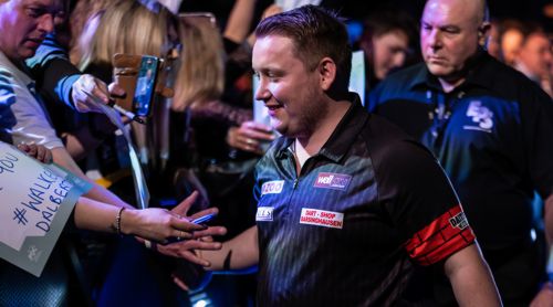 Martin Schindler beim Walk-on noch frohen Mutes