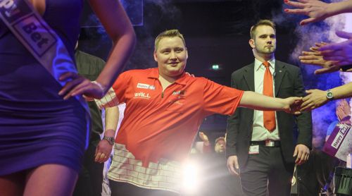 Martin Schindler beim Walk on in die Halle