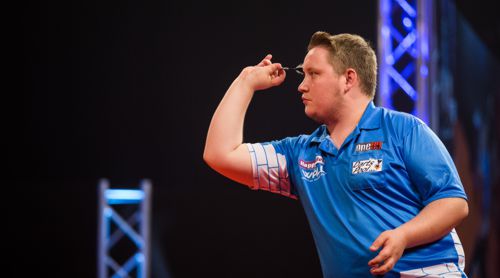 Blaues Dartsshirt