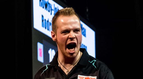 Max Hopp beim German Darts Grand Prix 2018