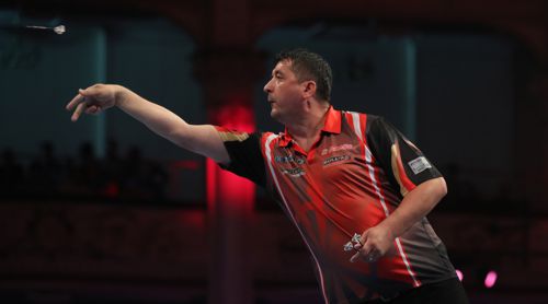 Mensur Suljovic beim PDC World Matchplay 2017