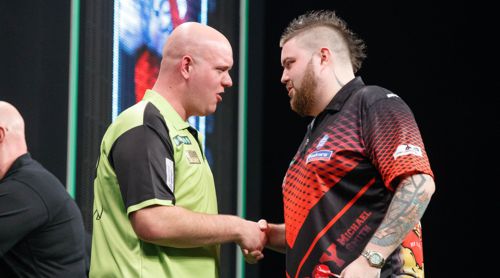 Namensvetter Michael van Gerwen und Michael Smith