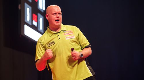 Michael van Gerwen fegte seinen Landsmann Jeffrey de Zwaan vom Oche