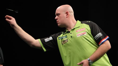 Michael van Gerwen mit perfekter Darts Technik