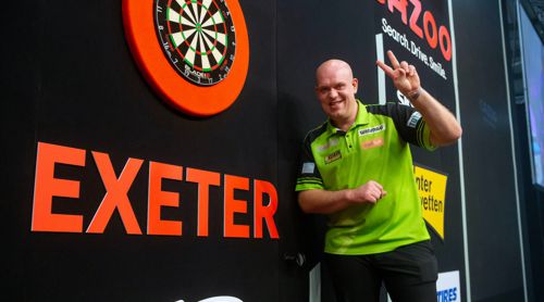 Van Gerwen feiert den zweiten Tagessieg in Folge