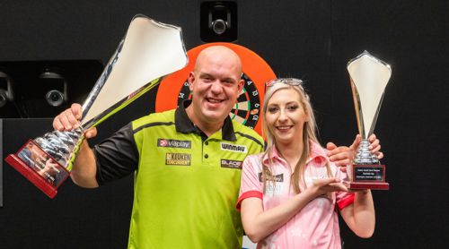 Fallon Sherrock und Michael van Gerwen