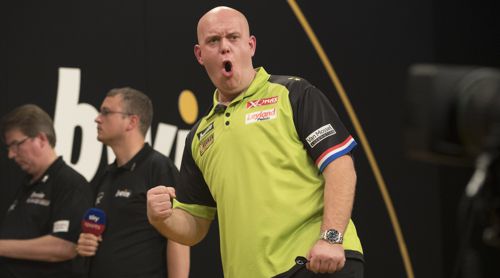 Michael van Gerwen wirft Darts auf allerhöchstem Niveau