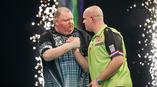 Michael van Gerwen und John Henderson