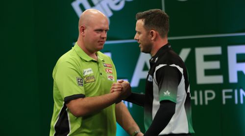 Paul Nichsolson zeigte ein gutes Match gegen Weltmeister Michael van Gerwen