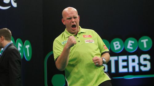 Michael van Gerwen bei den PDC Unibet Masters 2016