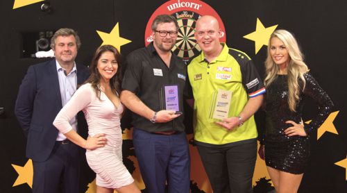 Michael van Gerwen, James Wade und Werner von Moltke