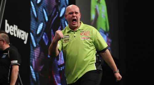 Michael van Gerwen belegt mal wieder den Spitzenplatz in der Premier League Darts