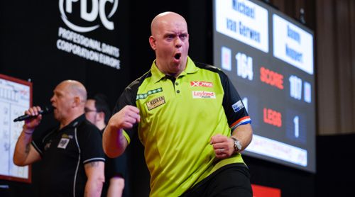 Michael van Gerwen auf Tour in Deutschland