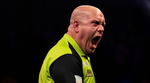 Michael van Gerwen schreit lauthals