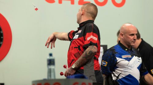 Nach einer 4:5 Pleite in der Gruppenphase gegen Alan Soutar gelingt Nathan Aspinall die Revanche