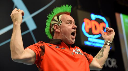 Peter Wright ließ sich eine Dartscheibe auf den Kopf malen