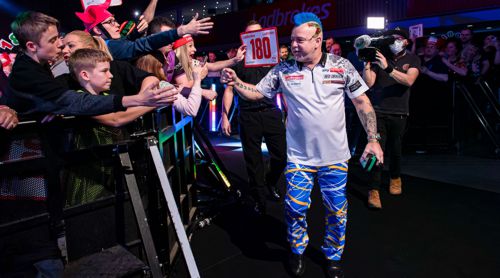 Peter Wright beim Walk-on