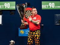 Peter Wright möchte auf Schalke seinen Titel der German Darts Masters verteidigen