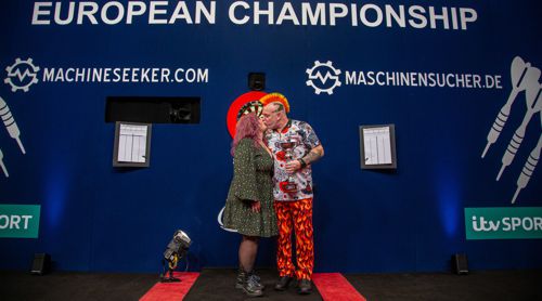 Peter Wright mit Ehefrau