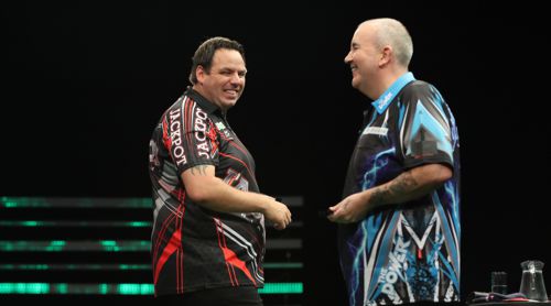 Phil Taylor und Adrian Lewis haben gut lachen