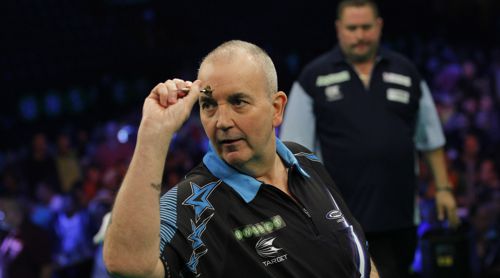 Phil Taylor und Alan Norris Unibet European Darts Championship