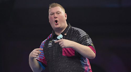 Ricky Evans bei der Darts-WM 2019